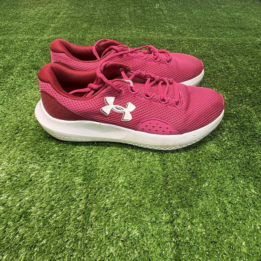 Womens Under Armour Charged Surge 4 Running Shoes Sneakers Vivid Magenta Sz 9.5
